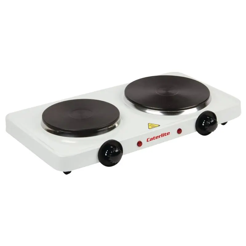 Must-Have Kookplaat Dubbel - 2,5kW - Wit Stalen Behuizing