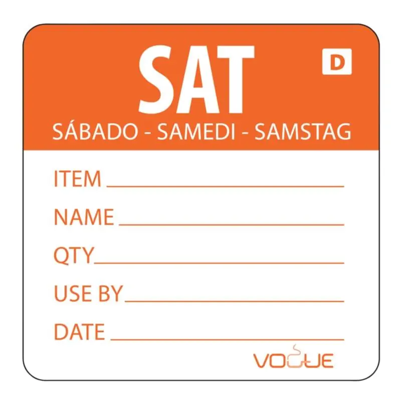 Kleurcode Sticker Zaterdag - Oplosbaar - Rol 250 Stuks Populair