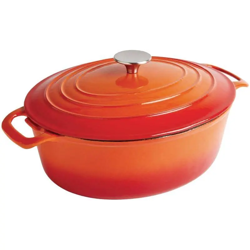 Fabrieksprijs Braadpan Signature Oranje - Le Creuset Look-a-Like - Ovaal 30x25x(h)11cm