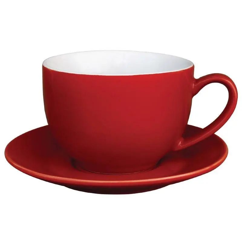 Favoriet Cappuccinokop Rood - Olympia Porselein - 340ml - 12 Stuks