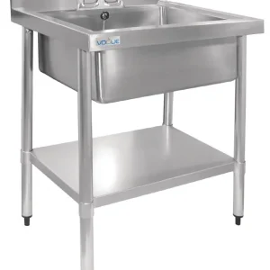 RVS Spoeltafel Hygiënisch Opstaande Rand 750(b)x600(d)x900(h)mm Hoge Kwaliteit