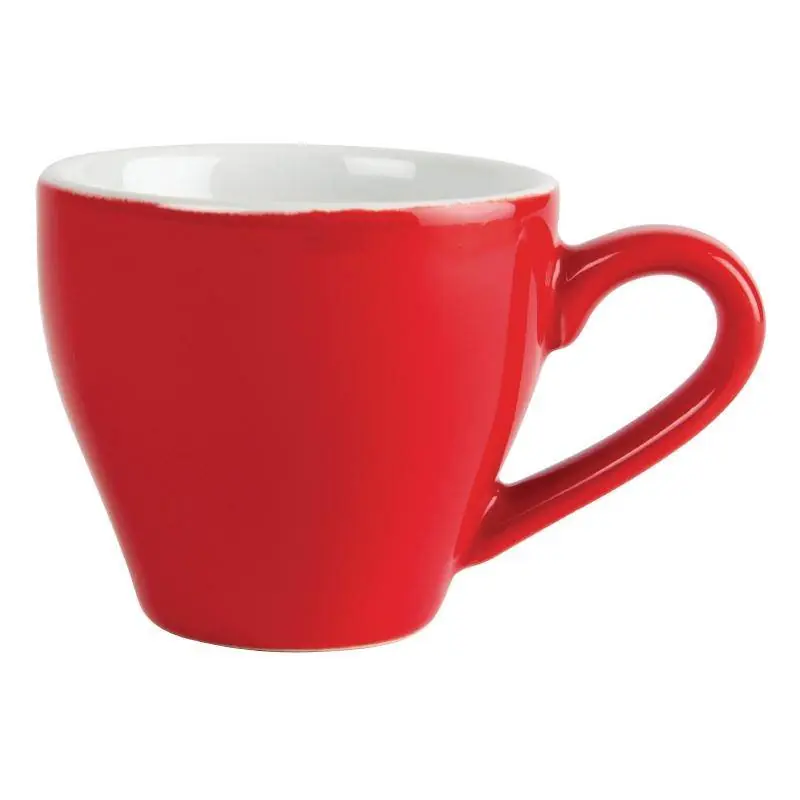Espressokop Rood - Olympia Porselein - 100ml - 12 Stuks Aanbieding