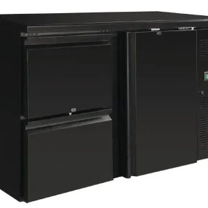 Gecertificeerd Blinde Barkoelkast 1 deur met 2 laden - 349 Liter - 1462x513x860 mm