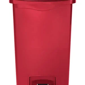 Seizoensaanbieding Afvalbak Rubbermaid slim step on met frontpedaal 50L 457x292x(h)719mm zwart