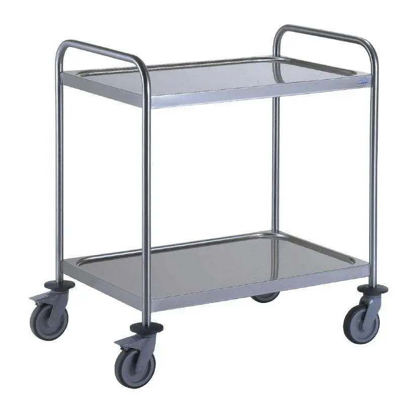 Veilige Betaling Serveerwagen RVS - 2 Bladen 800x530mm - 150kg