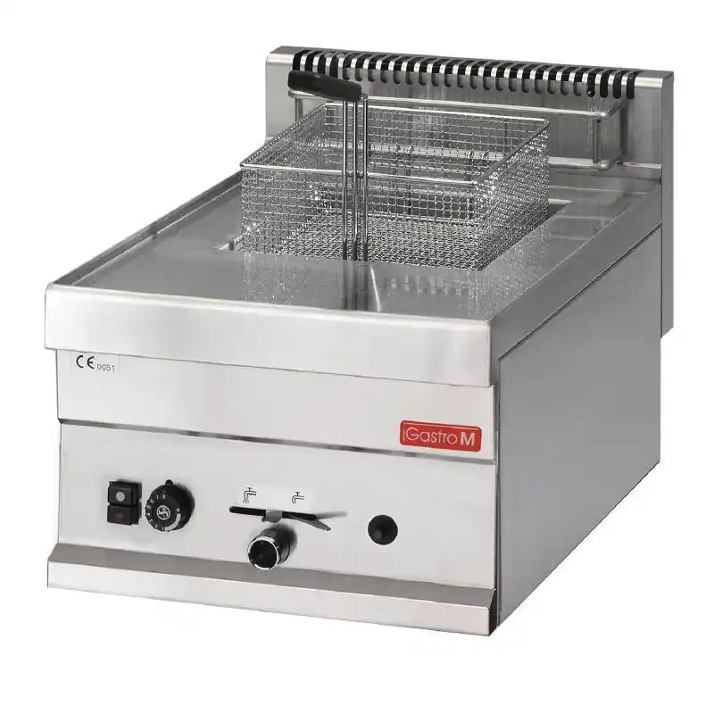 Lage Kosten Friteuse Gas - 8 Liter - Aftapkraan - 6,3kW - 650x400x280(h)mm