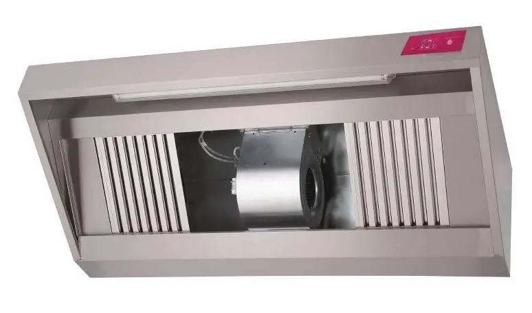 Afzuigkap RVS met Motor - Compleet - 1000x900x450mm - 1300m³ p/u Finale Uitverkoop