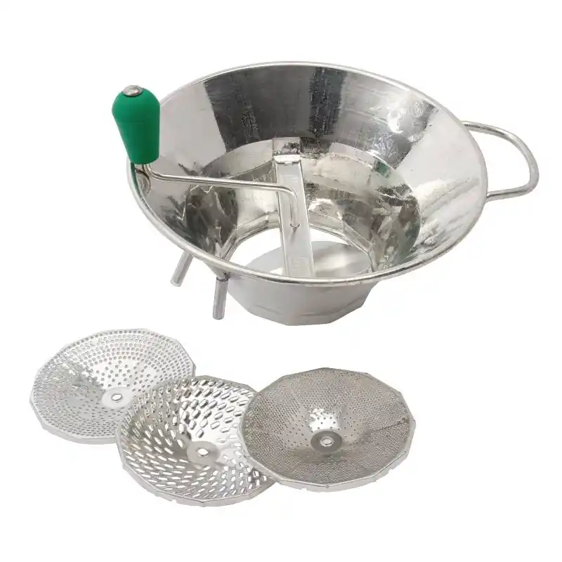 Groentezeef Tin - Incl. 3 Zeven - 330mm Rechtstreeks Van De Fabrikant