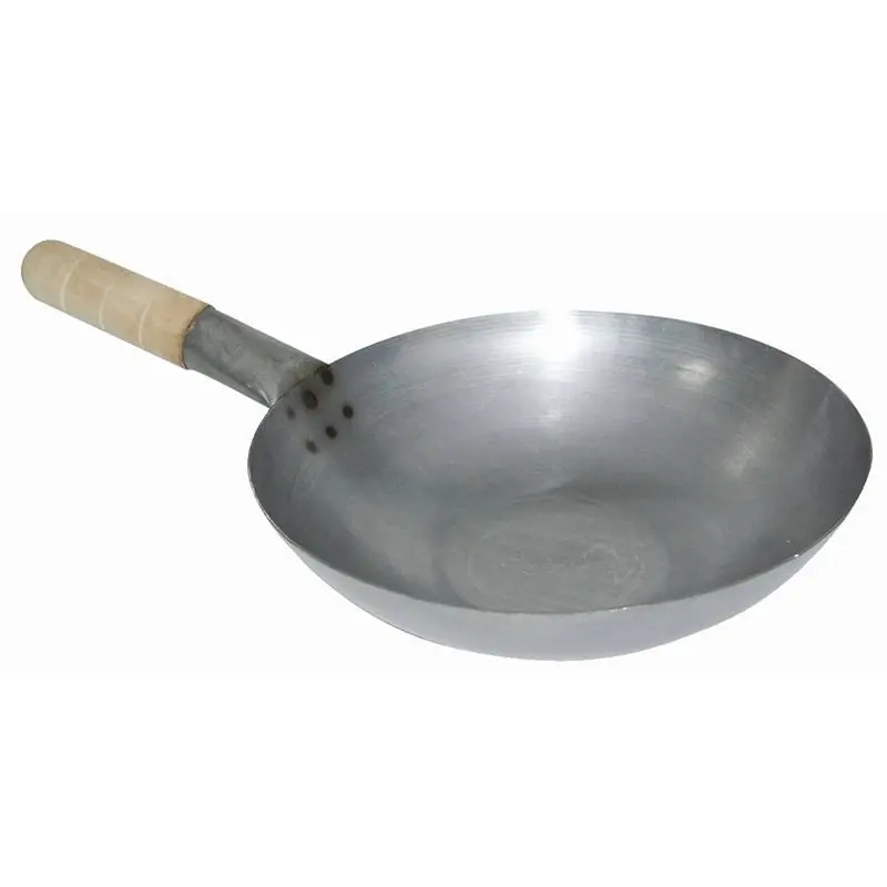 Beste Prijs Wok - Zacht staal - Rondebodem - (Ø)35,5cm