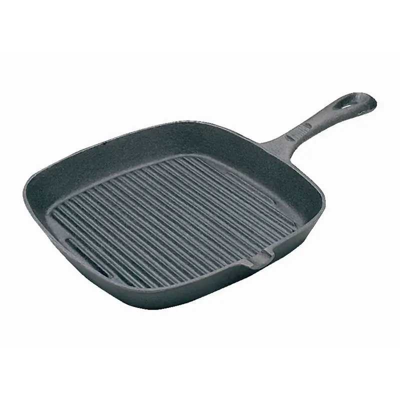 Koekenpan Gietijzer Geribd Vierkant - 24cm Koop Online