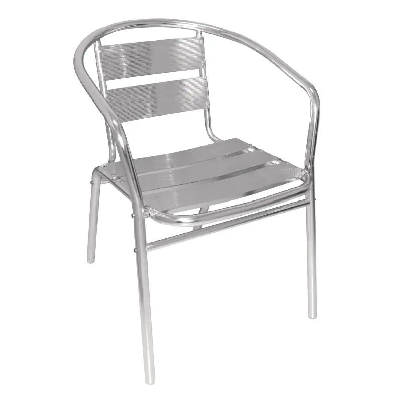 Uitverkoop Stapelbare Aluminum Stoelen - Rond - Prijs per 4 stuks