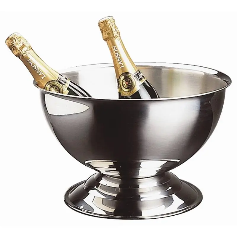 RVS Champagne Bowl - Zonder Handgrepen - 13,5 liter Inhoud - Ø37cm x 24(h)cm Bestel Nu