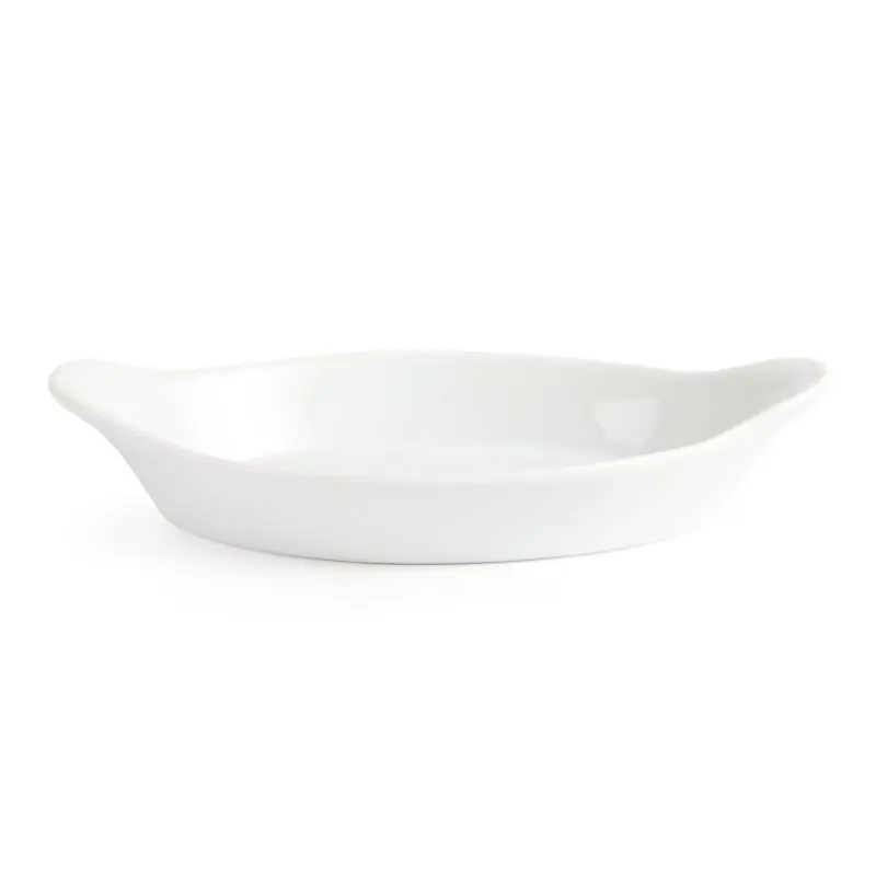 Ovale Gratineerschaal - Wit Porselein - 204x118mm- 6 Stuks Lage Kosten