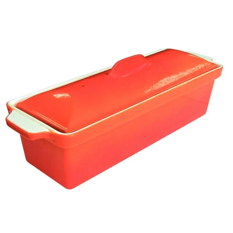 Pate Terrine - Oranje - 1,3 Liter - RVS Pan - Anti-aanbak Laag - 310x105x(H)110mm Betrouwbaar