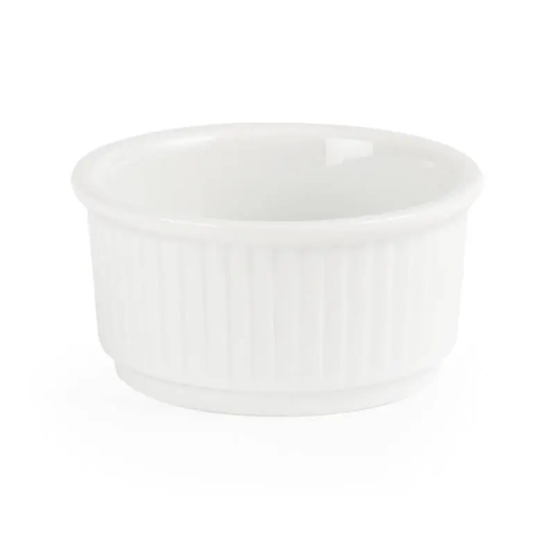 Ramekin Geribbeld - Wit Porselein - 160ml - 12 Stuks Hete Deal