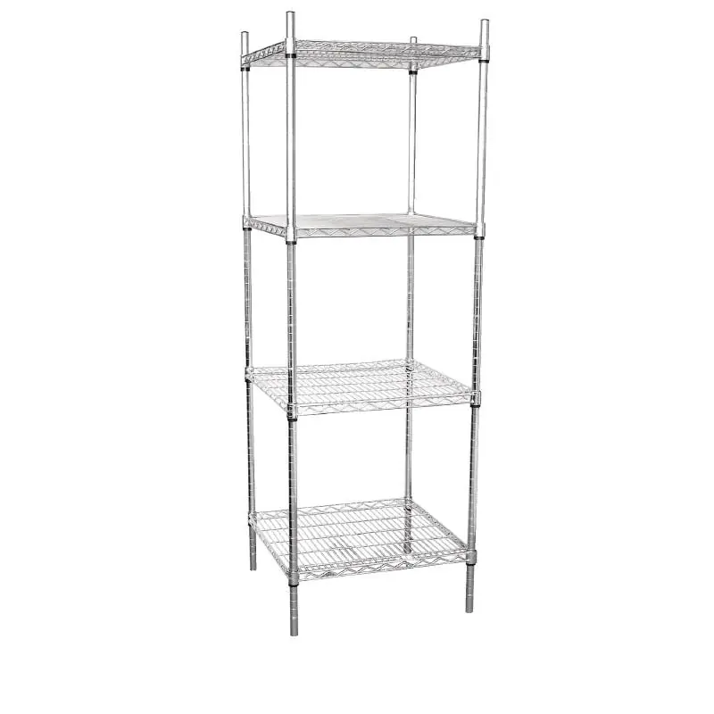 Voorraadrek - Gegalviseerd zink - 4 schappen 61x61x(h)183cm Beste Prijs