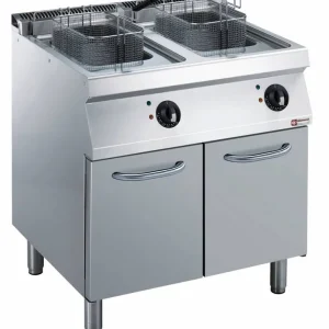 Elektrische Friteuse - 2 x 14 Liter - 400V - 17,4kW - Met Onderstel - 800x700x(h)850/920mm Koop Online
