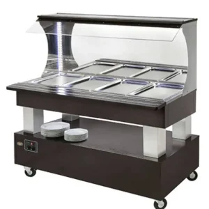 Bain Marie Wandbuffet 4 x 1/1 GN Wenge Betrouwbaar