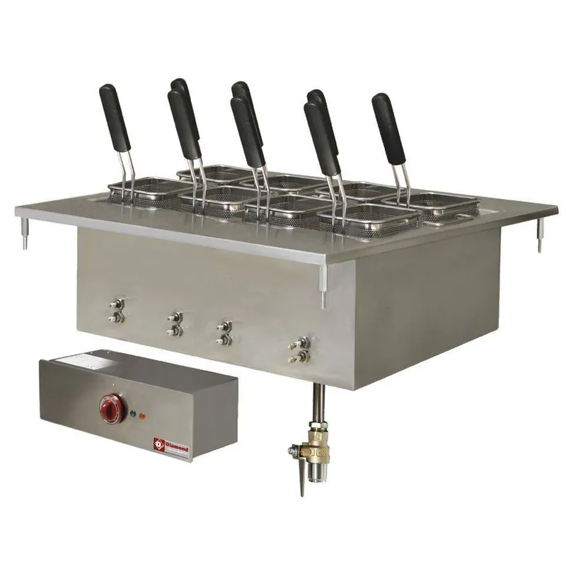 Pastakoker Elektrisch RVS - Drop-in - 40 Liter - 400V/9kW - 700x600mm Laatste Kans