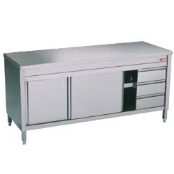 Werkkast 2 schuifdeuren 3 lades 700x(h)900mm Fabrieksprijs
