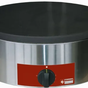Elektrische pannenkoekplaat hoog rendement, Ø 400 mm "geëmailleerd" - 400x400x(h)200mm Korting