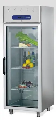 Fabrieksprijs Koelkast met Glazen Deur - RVS - 700 Liter - 75x82x(h)203cm - DELUXE