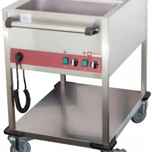 Direct Beschikbaar Bain-Marie Trolley - 2 x 1/1GN - 200mm Diep - Afzonderlijk instelbaar - 900x650x(h)900mm