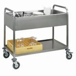 Dresseerwagen RVS Ondertablet 1170(b)x630(d)x940(h)mm 3x GN 1/1 2 Wielen met Rem Beperkt Aanbod