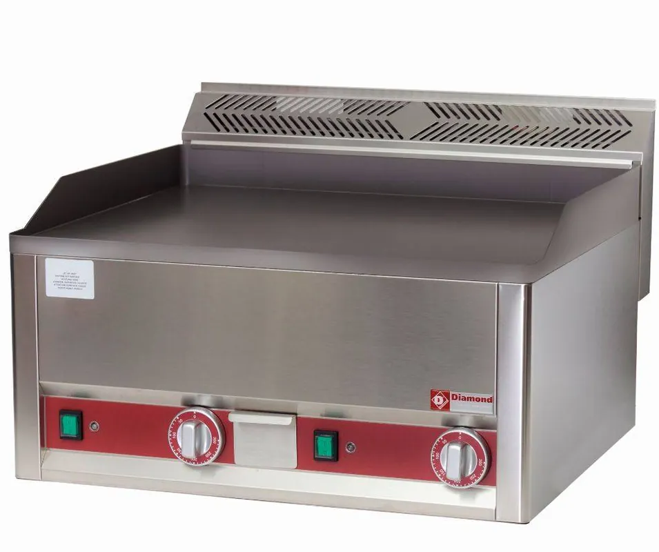 Dubbele elektrische vlakke bakplaat -Top- - 660x600x(h)290mm Shop Nu