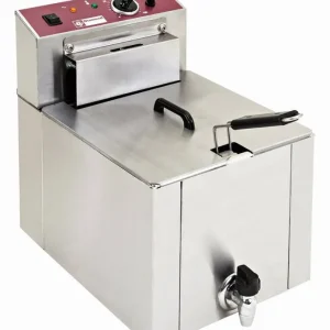Elektrische Friteuse - 12 Liter - Met Aftapkraan - Koudezone - 7,5kW - 400V - 325x430x(H)510mm Bestseller