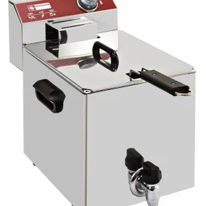 Goedkoop Elektrische friteuse tafelmodel 8 liter + aftapkraan - 290x450x(h)320mm