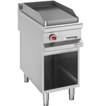 Must-Have Bakplaat op gas, vlakke plaat module 1/2, op open kast - 400x900x(h)850/920mm