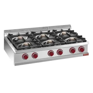 Gasfornuis 6 branders -Top- - 1100x700x(h)250/320mm Beste Prijs