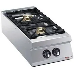 Betrouwbaar Tafelmodel gasfornuis - 2 branders - 10kw - 400x900x(h)250mm
