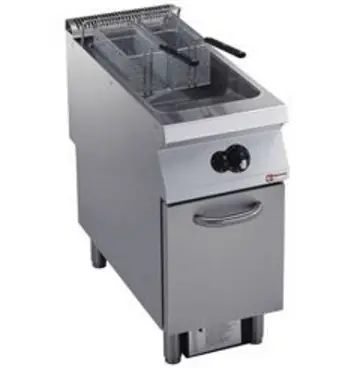 Gasfriteuse - 23 Liter - Buitenkant Branders - op Kast - 400x900x(h)850/920mm Koop Vandaag