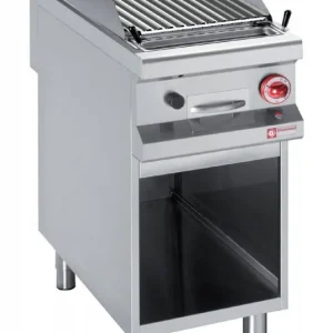 Gaslavasteengrill, 1/2 module , 2-zijdig gietijzeren rooster, open kast - 400x900x(h)850/920mm Actieprijs