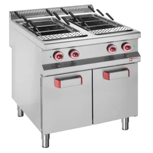Beste Prijs Pastakoker 2xGN1/1 - Elektrisch 18kW - Met Onderbouw - 2x40 Liter - 800x900x850/920(h)mm