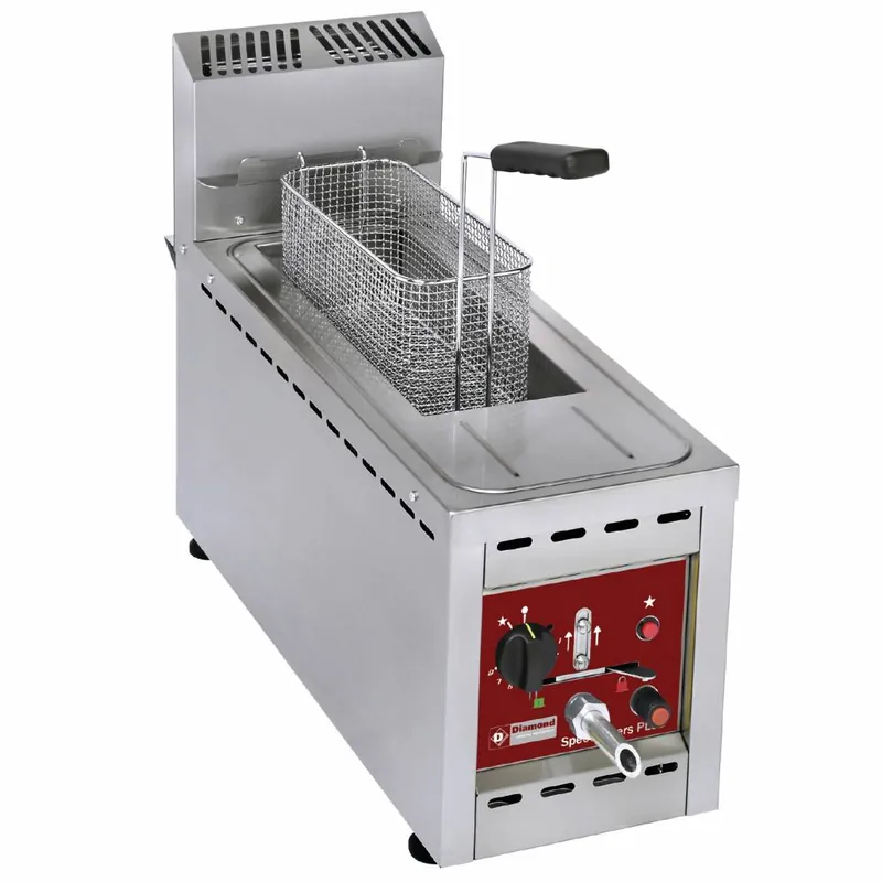 Koopje Friteuse Gas 8 Liter - Extra Dun - 250x700x(h)500mm