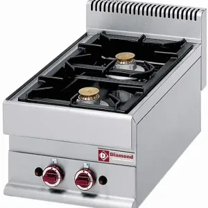 Direct Beschikbaar Gasfornuis 2 branders -Top- - 400x650x(h)280/380mm