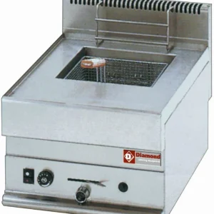 Gasfriteuse 1 kuip van 8 liter -Top- - 400x650x(h)280/380mm Uitverkoop
