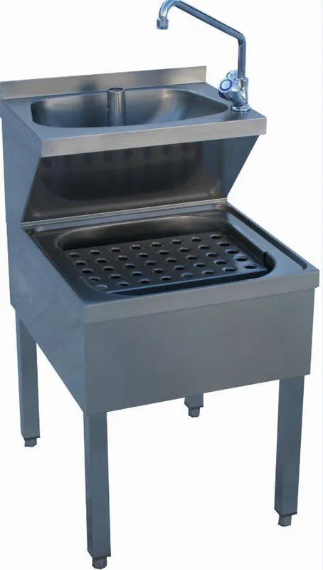 Speciale Aanbieding RVS Handwasbak Gecombineerd - Uitstort Gootsteen - PRO - 500x700x(H)620/870 mm