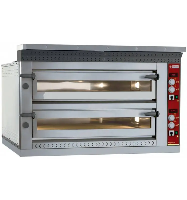 Beste Prijs Pizza Oven Elektrisch Dubbel - 2x 4 Pizza's Ø35cm - 13,2kW - 1070x1010x(H)720mm