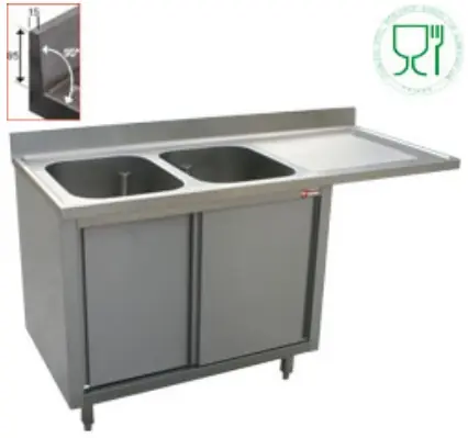 Spoelbak 1600x700(H)x880mm Premium