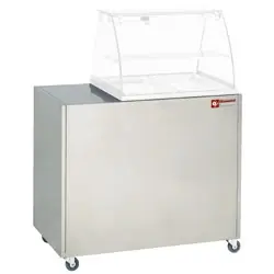 Onderstel RVS Op Wielen Voor Vitrine VBE-211 Laatste Versie