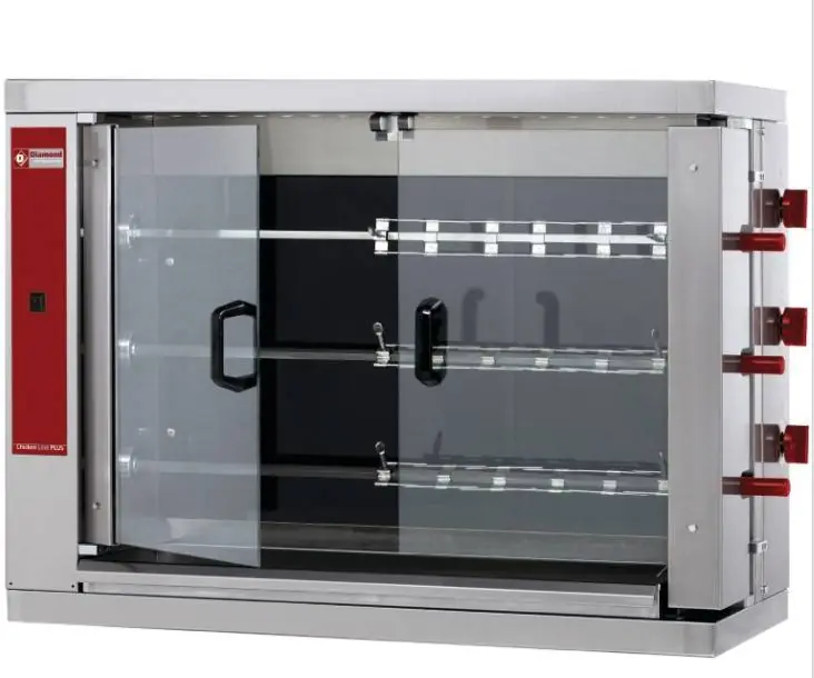 Kippengrill Vitroceramisch - 3 Spitten - 14,4kW - 1098x480xh820mm Rechtstreeks Van De Fabrikant