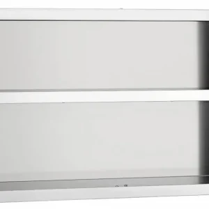 Merkproduct Hangkast RVS 600(b)x400(d)x600(h)mm Open Model 1 Verstelbaar Tussenschap