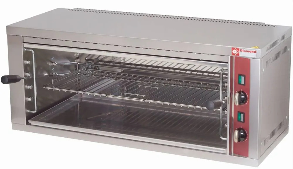 Exclusieve Aanbieding Elektrische salamander met verstelbare roosterhendel - 875x370x(h)380mm