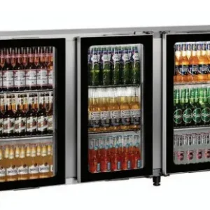 Nu Kopen Barkoelkast 4 Glazen Deuren - RVS - 783Liter - 267.5x56.5x(H)89/90.5cm