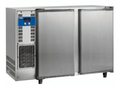 Barkoelkast 2 Deurs - RVS - 375 Liter - 145.5x56.5x(H)89/90.5cm Direct Beschikbaar
