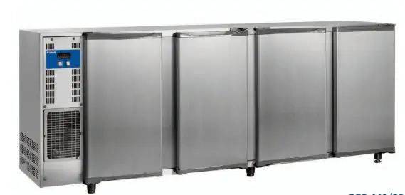 Barkoelkast 4 Deurs - RVS - 783Liter - 267.5x56.5x(H)89/90.5cm Veilige Betaling